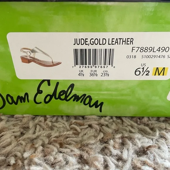 Sam Edelman Gold Women's Sandals - Picture 3 of 9